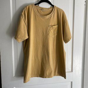 Noah NY Core Logo Pocket Tee Shirt - Large - Mustard